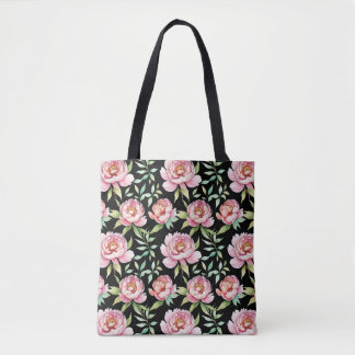 Sac de courses floral pivoine botanique