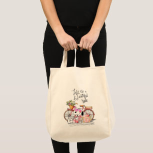 Sac de Courses Snoopy & Vélo Rose – Life Is a Beau