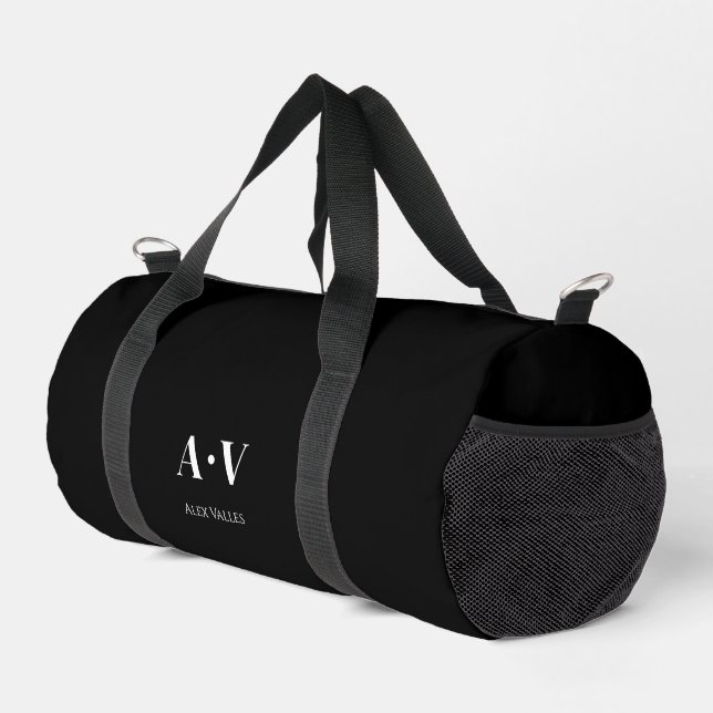 Sac de danse Gym | Monogramme Initiales Nom Duffle (Coin droit)