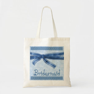 Sac de demoiselle d'honneur - arc rayé bleu