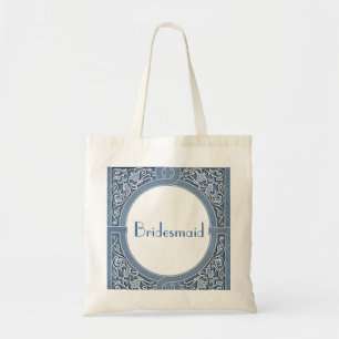 Sac de demoiselle d'honneur - cadre vintage bleu