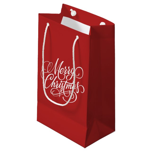 Sac de fantaisie rouge de cadeau de manuscrit de (Devant Angle)