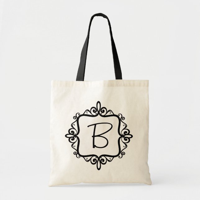 Sac de faveur de mariage de monogramme (Devant)