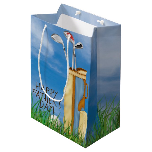 sac de fête des pères-golf et clubs avec balle dan (Devant Angle)