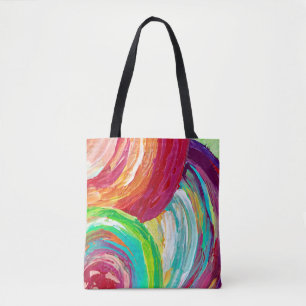 Sac de fourre-tout d'arc-en-ciel joli fourre-tout