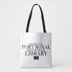 Sac de fourre-tout noir et blanc de BIBLIOTHÈQUE