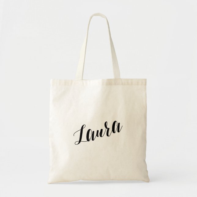 Sac de fourre-tout personnalisé de manuscrit Laura (Devant)