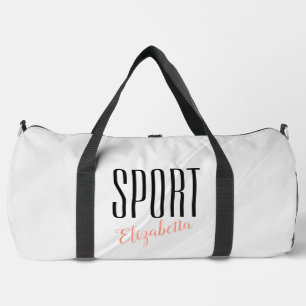Sac de gym moderne gris blanc sport