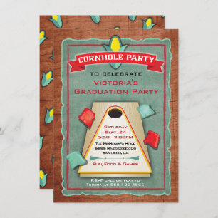 Sac de haricot de Cornhole Rustique Invitation de