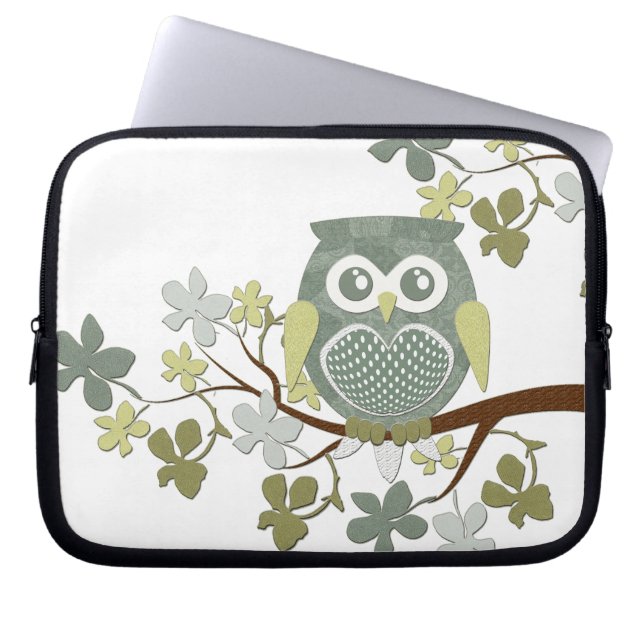 Sac de l'électronique de hibou d'arbre de polka (Devant)