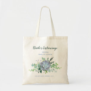 Sac de l'entourage de la jeune mariée succulente