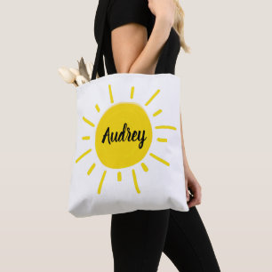 Sac de livre solaire peint en blanc jaune blanc