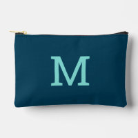 Sac de maquillage accessoire turquoise bleu Monogr
