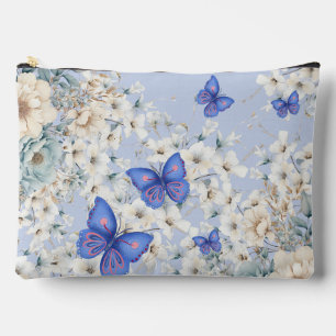 Sac de maquillage de florale et papillons