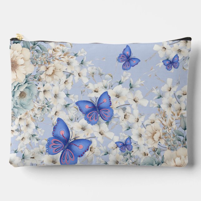 Sac de maquillage de florale et papillons (Recto)