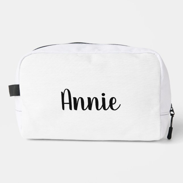 Sac de maquillage de nom en cuir, personnalisation (Recto)