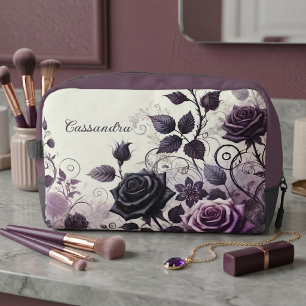 Sac de maquillage de voyage floral gothique person