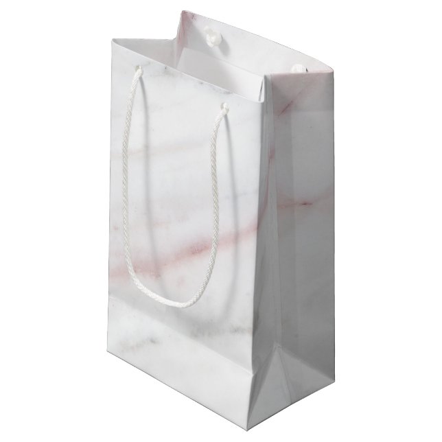 Sac de marbre rose de cadeau (Devant Angle)