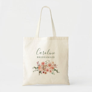 Sac de mariage à roses roses et verdure de demoise