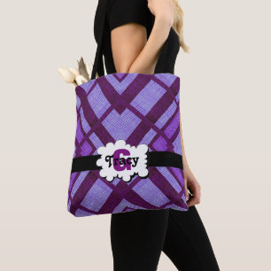 Sac de monogrammes violet et violet clair