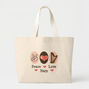Sac de musique d'harpe d'amour de paix