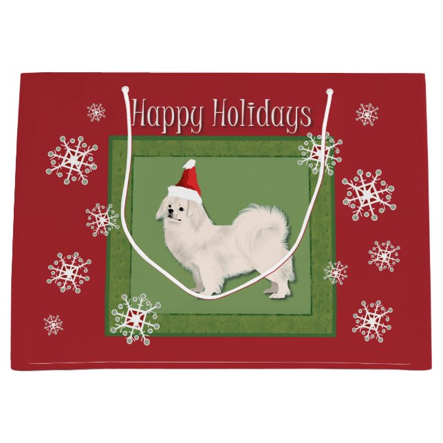 Sac de Noël en espagnol tibétain (blanc) (Devant)