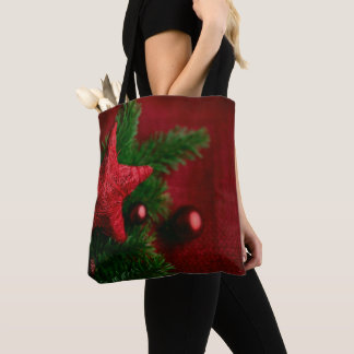 Sac de Noël étoile rouge festive