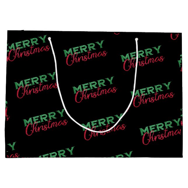 Sac de Noël personnalisé, fête de Noël (Dos)