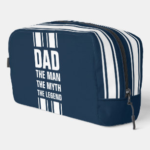 Sac de nuit Navy Blue avec rayure de course blanch