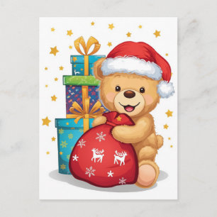 Sac de Père Noël Ourson Mignon Art de Noël Vacance