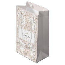 Sac de petit papier personnalisé Merci rose 