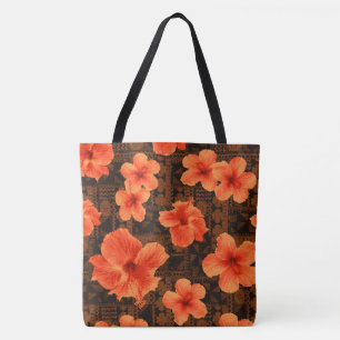 Sac de plage de Kalalau Tapa Tropical Hawaiian Hib