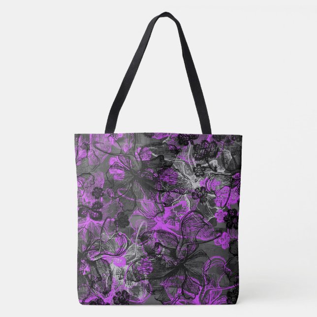 Sac de plage d'orchidée hawaïenne Wahaiian Lace (Devant)