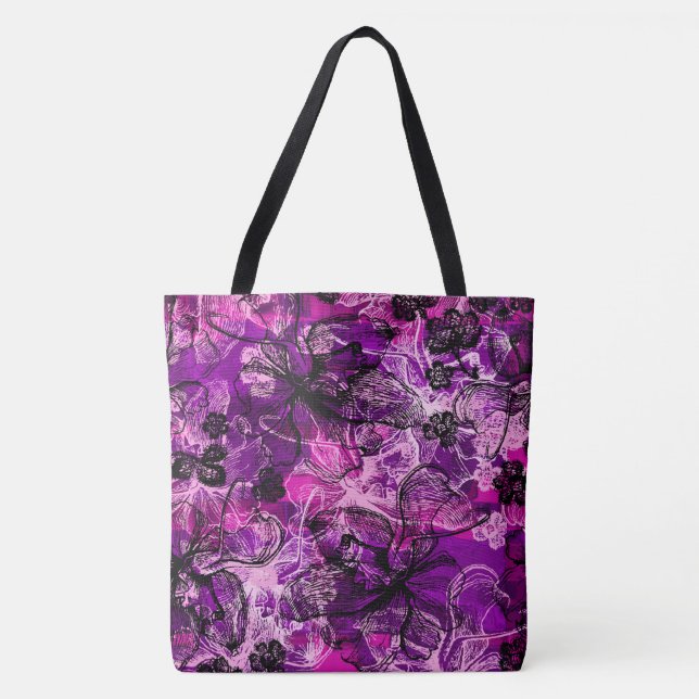 Sac de plage d'orchidée hawaïenne Wahaiian Lace (Devant)