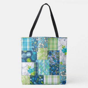 Sac de plage Hawaiian Aloha Patchwork - Turquoise