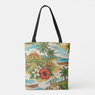 Sac de plage lumineux Hibiscus Island Hawaiian Sce