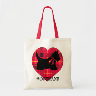 Sac de Scottie de coeur de tartan