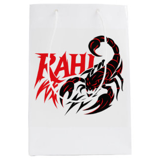 Sac de shopping blanc avec un design de scorpion s