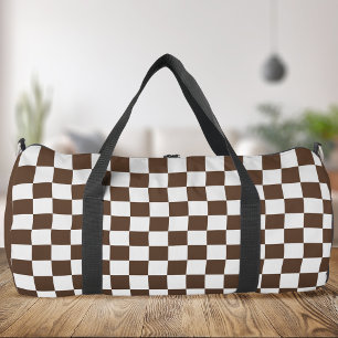 Sac De Sport À damiers Brown