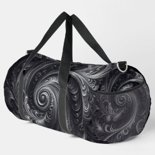 Sac De Sport Abstrait Moderne Simple Fléchage noir et blanc