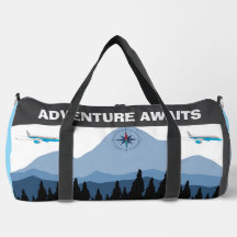 Adventure Await Mountain Skyline Travel Bag