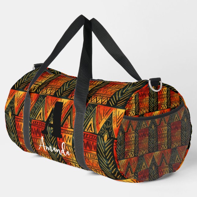 Sac De Sport Afrique Amhara Éthiopie Motif ethnique géométrique (Coin droit)