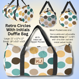 Sac De Sport Ajouter Initiales, Cercles rétroactifs Crème Brown