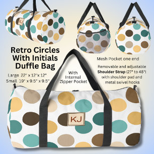 Sac De Sport Ajouter Initiales, Cercles rétroactifs Crème Brown