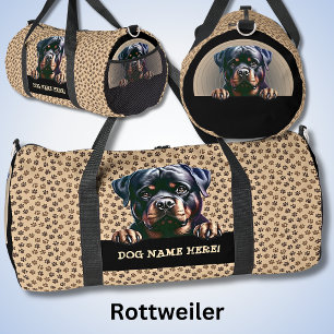 Sac De Sport Ajouter un nom de chien ou votre nom, Rottweiler