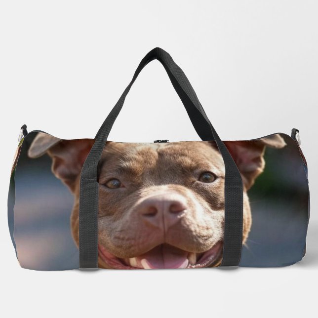 Sac De Sport Ajouter une Personnaliser photo Pit Bull (Recto)