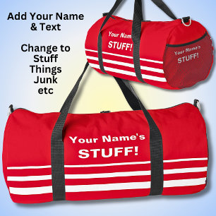 Sac De Sport Ajouter Votre Nom Objet Texte Bright Red