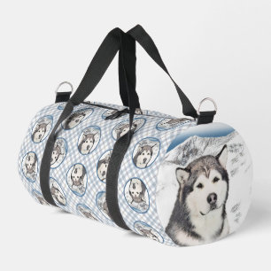 Sac De Sport Alaskan Malamute Peinture Mal Mally Sled Chien Art