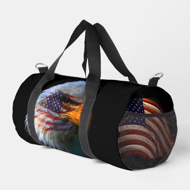 Sac De Sport American Flag Bald Eagle Politique (Coin droit)