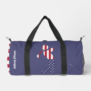 Sac De Sport American Flag Golf Player - Personnalisé Blue